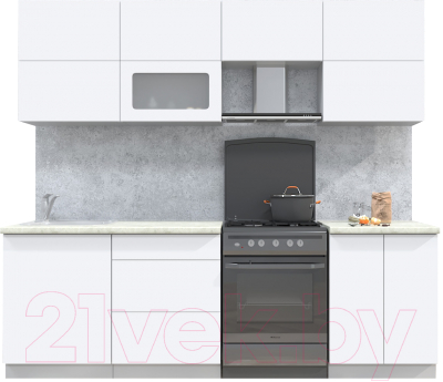 Готовая кухня Интерлиния Мила Матте 2.4 Б - фото
