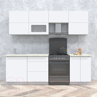 Готовая кухня Интерлиния Мила Матте 2.4 Б