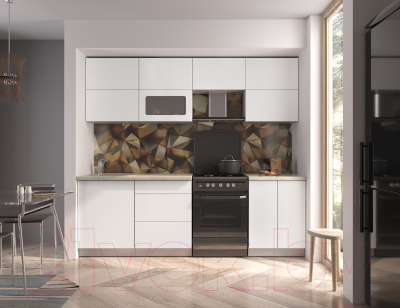 Готовая кухня Интерлиния Мила Матте 2.4 Б