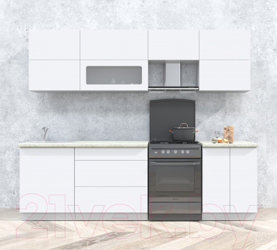 Готовая кухня Интерлиния Мила Матте 2.6 Б