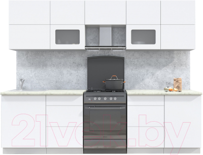 Готовая кухня Интерлиния Мила Матте 2.7 Б - фото