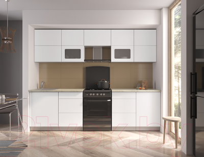 Готовая кухня Интерлиния Мила Матте 2.7 Б