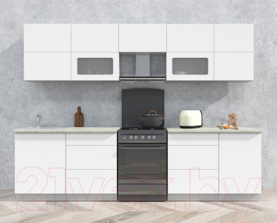 Готовая кухня Интерлиния Мила Матте 2.9 Б