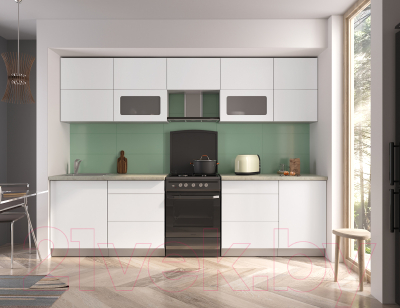 Готовая кухня Интерлиния Мила Матте 2.9 Б