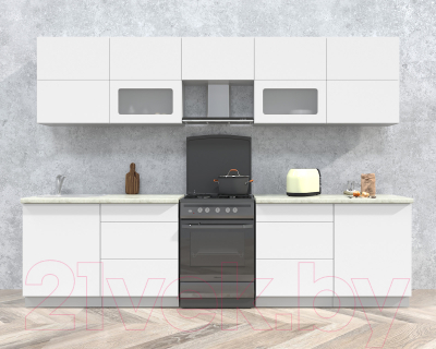 Готовая кухня Интерлиния Мила Матте 3.0 Б