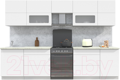 Готовая кухня Интерлиния Мила Матте 3.1 Б - фото