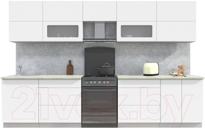 Готовая кухня Интерлиния Мила Матте 3.3 Б - фото