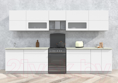 Готовая кухня Интерлиния Мила Матте 3.5 Б
