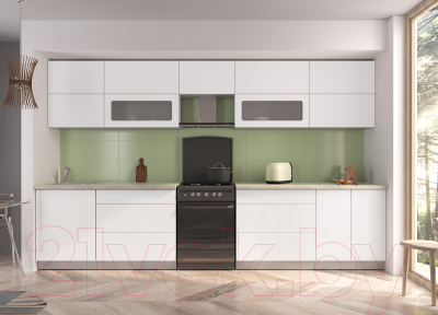 Готовая кухня Интерлиния Мила Матте 3.5 Б