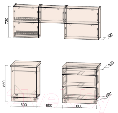 Готовая кухня Интерлиния Мила Матте 2.0 Б