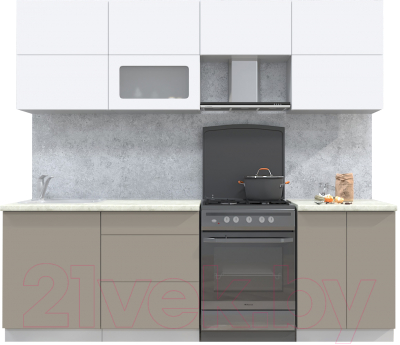 Готовая кухня Интерлиния Мила Матте 2.4 Б - фото