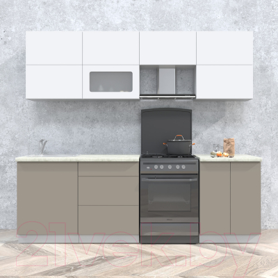 Готовая кухня Интерлиния Мила Матте 2.4 Б