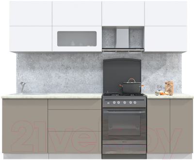 Готовая кухня Интерлиния Мила Матте 2.5 Б - фото