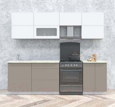 Готовая кухня Интерлиния Мила Матте 2.5 Б