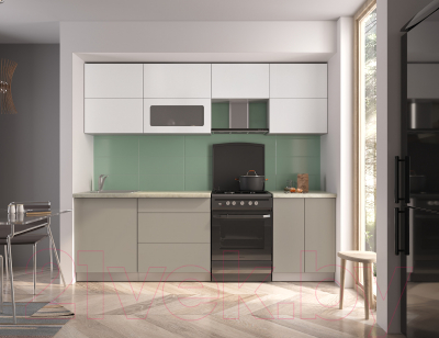 Готовая кухня Интерлиния Мила Матте 2.5 Б