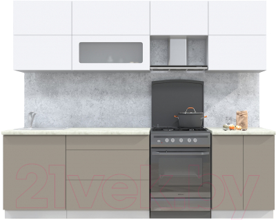 Готовая кухня Интерлиния Мила Матте 2.6 Б - фото