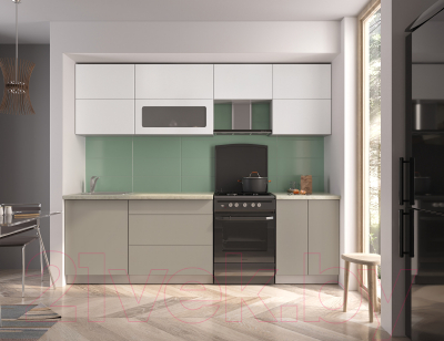 Готовая кухня Интерлиния Мила Матте 2.6 Б