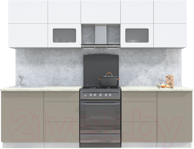 Готовая кухня Интерлиния Мила Матте 2.7 Б - фото