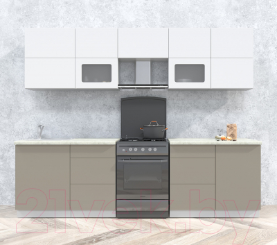 Готовая кухня Интерлиния Мила Матте 2.7 Б