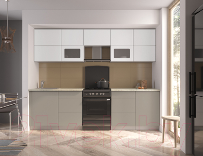 Готовая кухня Интерлиния Мила Матте 2.7 Б