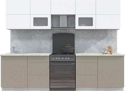 Готовая кухня Интерлиния Мила Матте 2.8 Б - фото