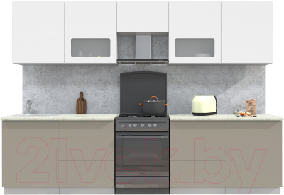 Готовая кухня Интерлиния Мила Матте 3.0 Б - фото
