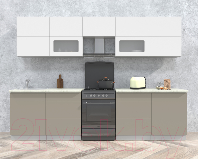 Готовая кухня Интерлиния Мила Матте 3.0 Б