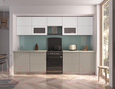 Готовая кухня Интерлиния Мила Матте 3.0 Б