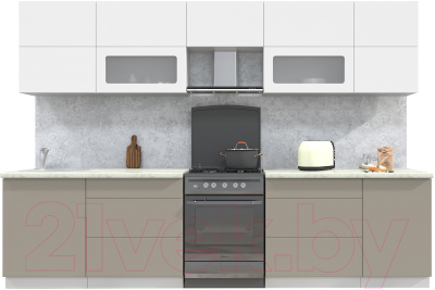 Готовая кухня Интерлиния Мила Матте 3.1 Б - фото