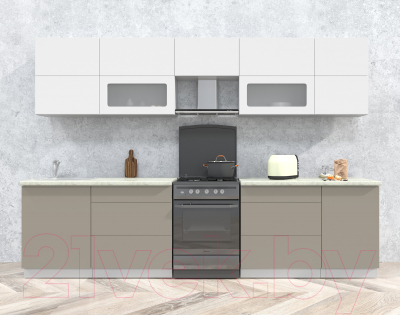 Готовая кухня Интерлиния Мила Матте 3.1 Б