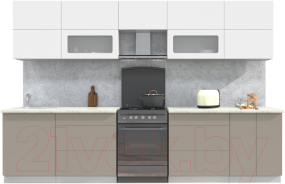 Готовая кухня Интерлиния Мила Матте 3.2 Б - фото