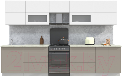 Готовая кухня Интерлиния Мила Матте 3.3 Б - фото
