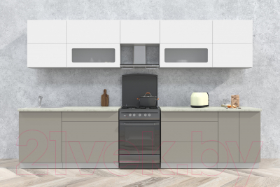 Готовая кухня Интерлиния Мила Матте 3.4 Б