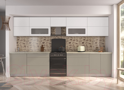 Готовая кухня Интерлиния Мила Матте 3.6 Б