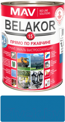 Грунт-эмаль MAV Belakor-15 Ral 5012