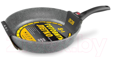 Сковорода Нева Металл Посуда Готовить легко Stone Gray GL4128
