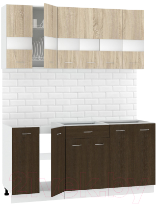 Готовая кухня Кортекс-мебель Корнелия Экстра 1.7 без столешницы - фото