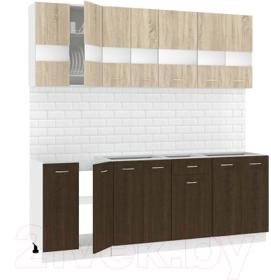 Готовая кухня Кортекс-мебель Корнелия Экстра 2.1 без столешницы - фото