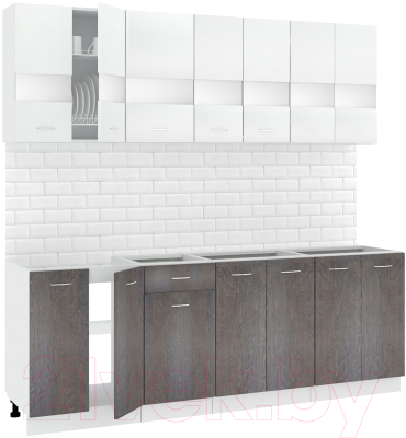 Готовая кухня Кортекс-мебель Корнелия Экстра 2.2 без столешницы - фото