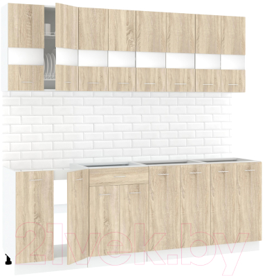 Готовая кухня Кортекс-мебель Корнелия Экстра 2.3 без столешницы - фото