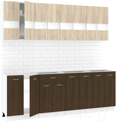 Готовая кухня Кортекс-мебель Корнелия Экстра 2.3 без столешницы - фото