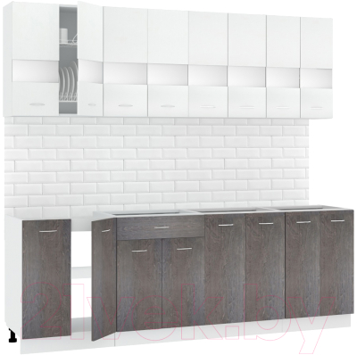 Готовая кухня Кортекс-мебель Корнелия Экстра 2.4 без столешницы - фото