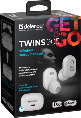 Беспроводные наушники Defender Twins 905 / 63906