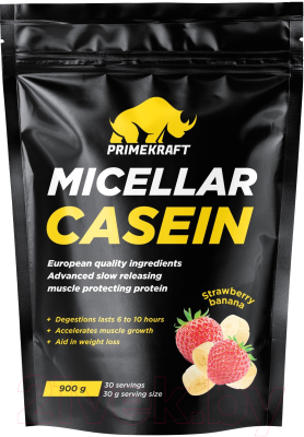 Протеин Prime Kraft Micellar Casein Клубника-банан - фото