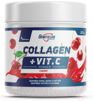 Пищевая добавка Geneticlab Коллаген Плюс Collagen Plus: Вишня - фото