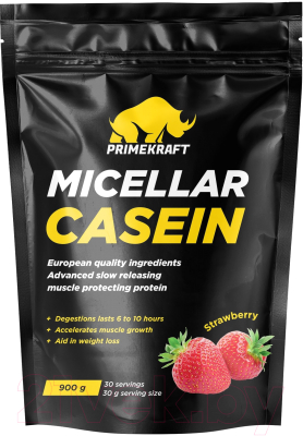 Протеин Prime Kraft Micellar Casein Клубника - фото