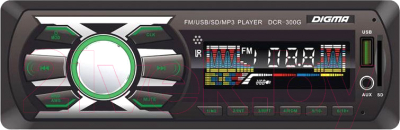 Бездисковая автомагнитола Digma DCR-300G - фото