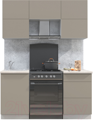 Готовая кухня Интерлиния Мила Матте 1.6 Б - фото