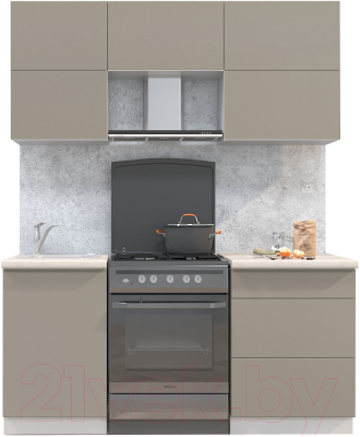 Готовая кухня Интерлиния Мила Матте 1.7 Б - фото