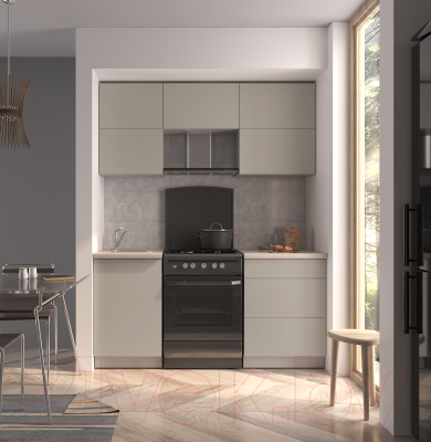 Готовая кухня Интерлиния Мила Матте 1.7 Б